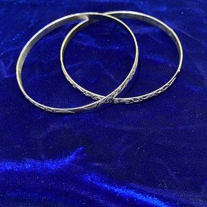 Silver 2Pc Bangles